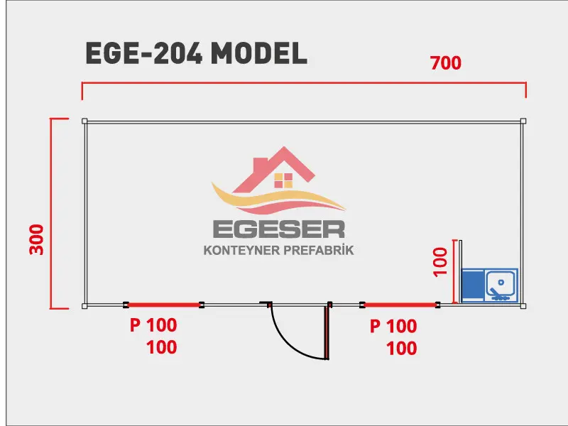 EGE-204 Sandviç Panel Konteyner