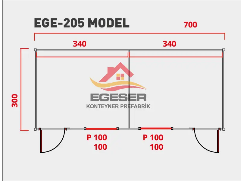 EGE-205 Sandviç Panel Konteyner