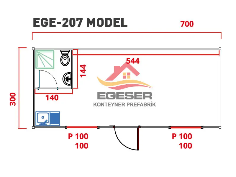 EGE-206 Sandviç Panel Konteyner