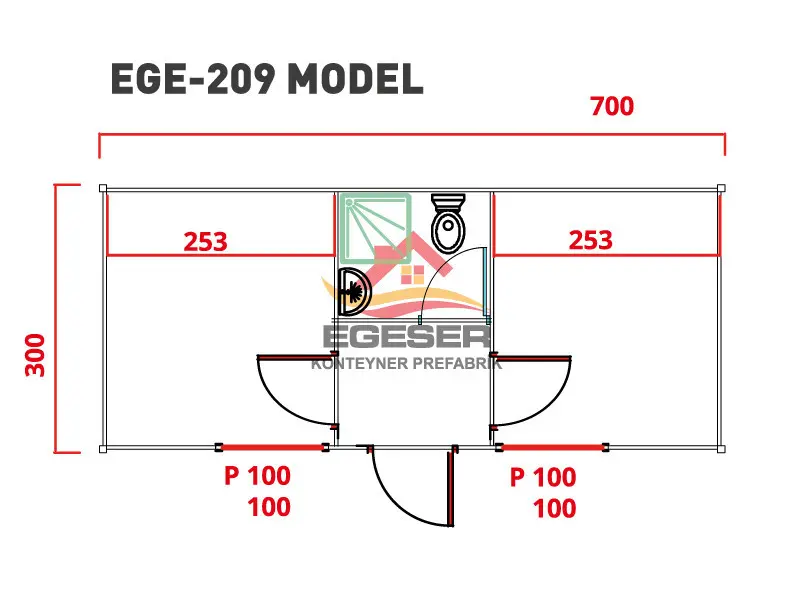 EGE-209 Sandviç Panel Konteyner