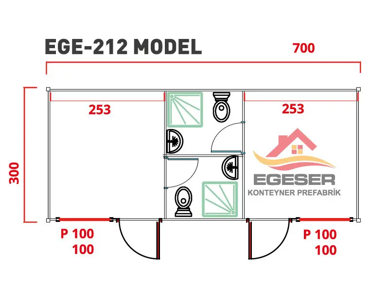 EGE-212 Sandviç Panel Konteyner