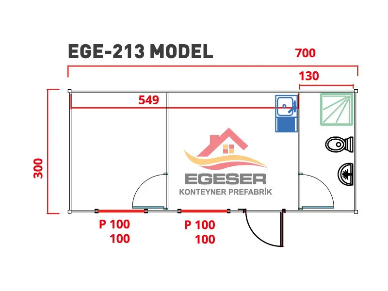 EGE-213 Sandviç Panel Konteyner