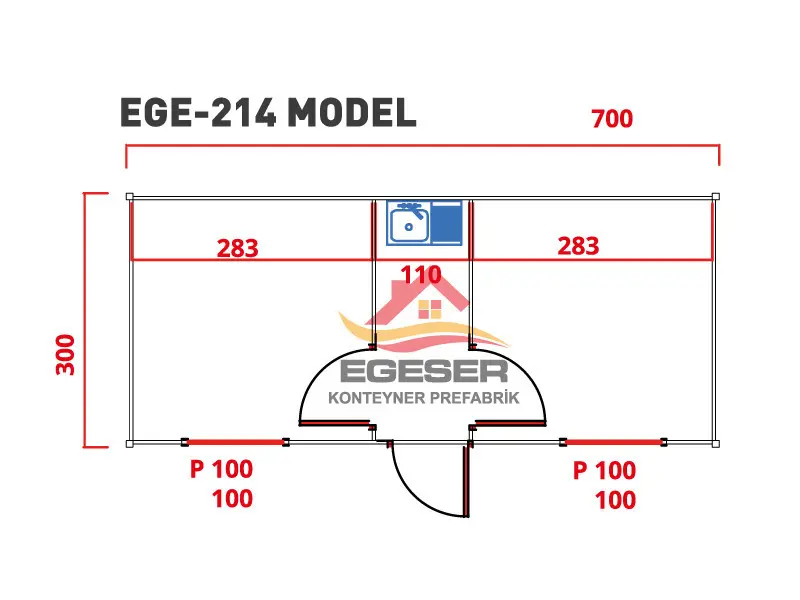 EGE-214 Sandviç Panel Konteyner
