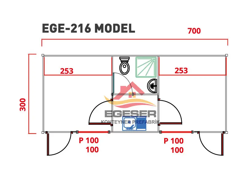 EGE-216 Sandviç Panel Konteyner