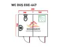 EGE-647 Konteyner Duş-WC Kompakt ve Dayanıklı İhtiyaç Kabini