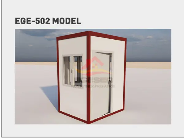 EGE-502 Konteyner Güvenlik Kabini | Egeser Prefabrik İzmir üretimi