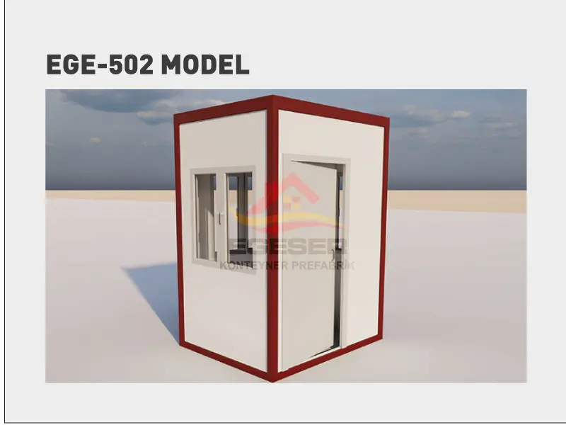 EGE-502 Konteyner Güvenlik Kabini | Egeser Prefabrik İzmir üretimi