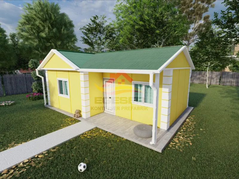 40 m² tek katlı prefabrik ev dış görünüm EGE-103
