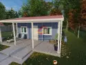 EGE-107 59 m² tek katlı prefabrik ev veranda 17,4 m²