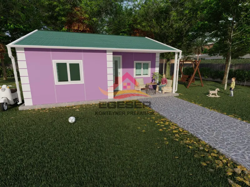 69 m2 tek katlı prefabrik ev EGE-111 dış görünüm 3