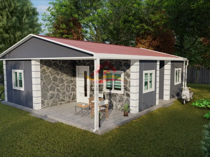74 m2 tek katlı prefabrik ev EGE-112 dış görünüm 1