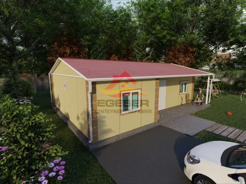 78 m2 prefabrik ev EGE-113 dış görünüm 1