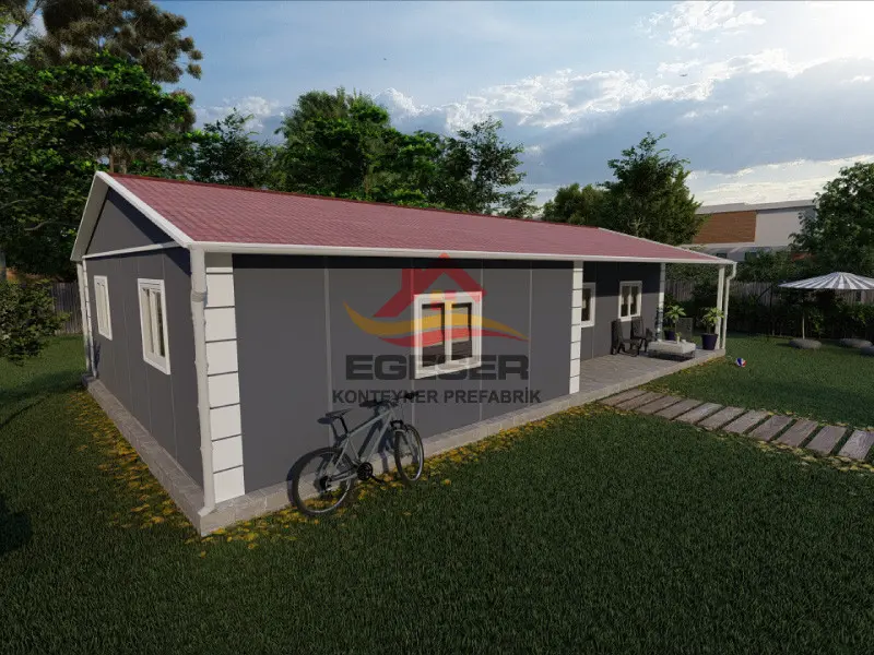 101 m2 prefabrik ev EGE-116 tek katlı 3+1 dış görünüm