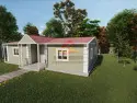 EGE-117 105 m2 prefabrik ev bahçe ve veranda görünümü