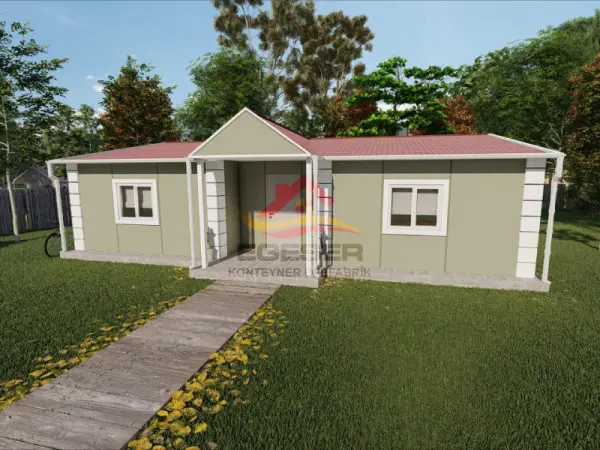 105 m2 prefabrik ev EGE-117 tek katlı 3+1 dış görünüm