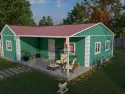 109 m2 tek katlı prefabrik ev EGE-118 dış cephe görünüm