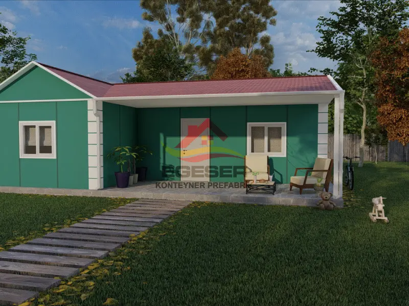 109 m² prefabrik ev EGE-118 model render