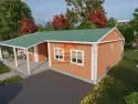 EGE-120 138 m2 tek katlı prefabrik ev dış görünüm 3+1