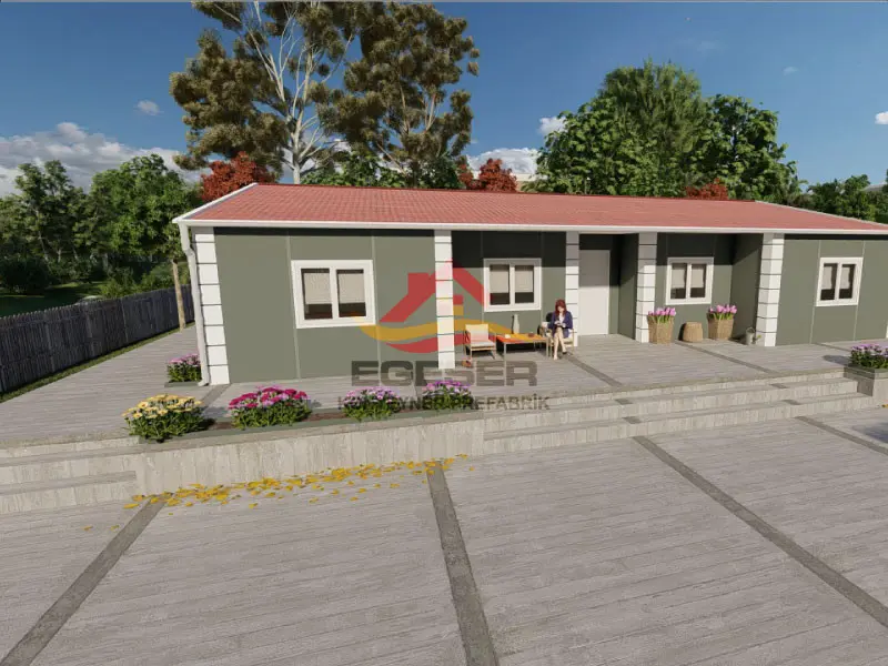 142 m2 4+1 tek katlı prefabrik ev modeli EGE-121 Izmir