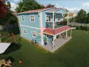 122 m2 dubleks prefabrik ev EGE-202 dis cephe on gorunum