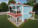 EGE-202 122 m2 dubleks prefabrik ev dis gorunum 2 katli