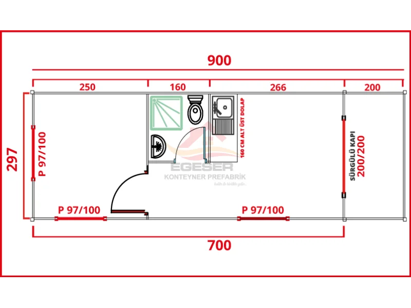 EGE-704 Söve Kaplamalı Sandviç Panel Konteyner | Egeser Konteyner İzmir