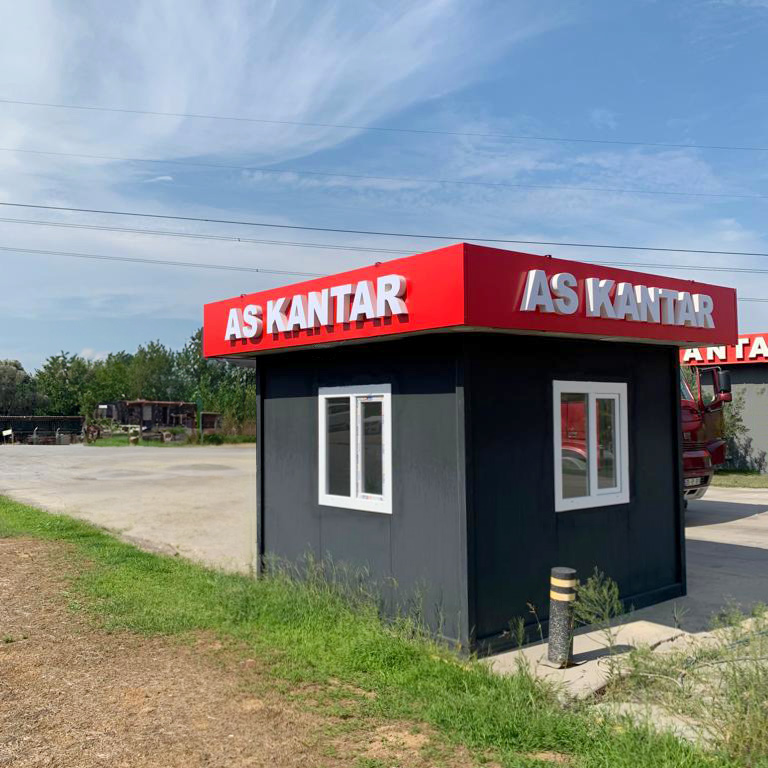 Özel Üretim Parapetli Güvenlik Konteyner Kabin