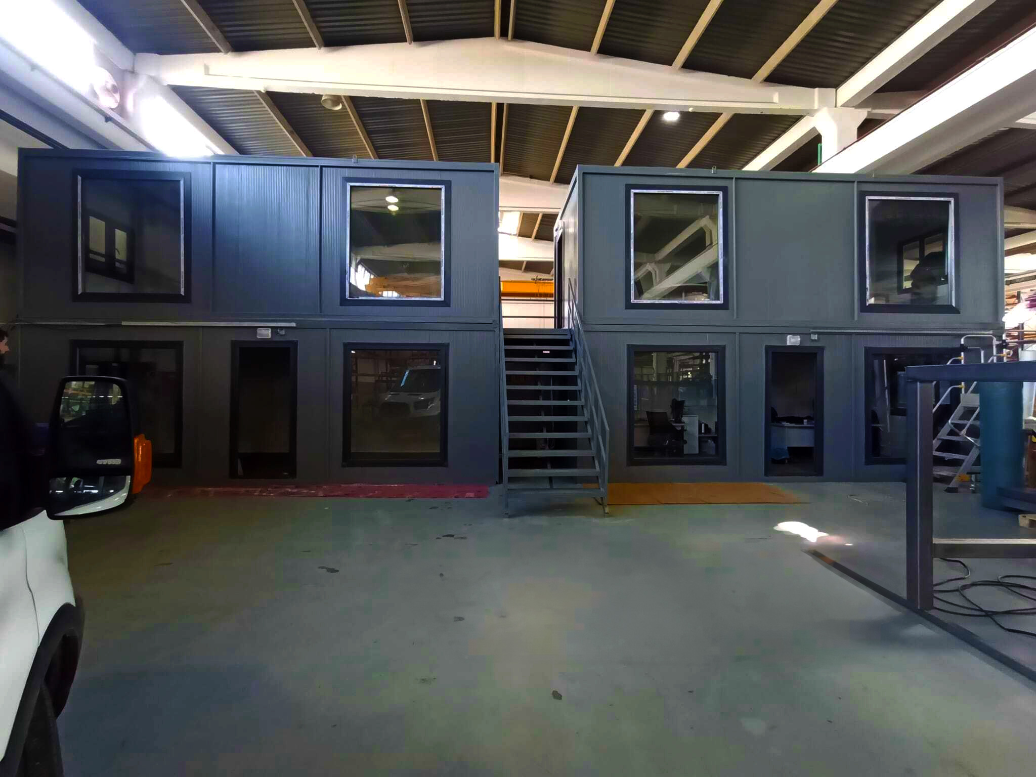 iki katli ofis özel proje modüler yapı modeli